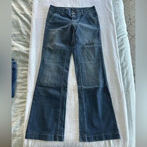 Mossimo Supply Co. Dark Blue Flare Trouser Jeans